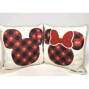 Christmas Throw Pillow Mickey‎ Mouse & Minnie Mouse Disney New with tags (2)
